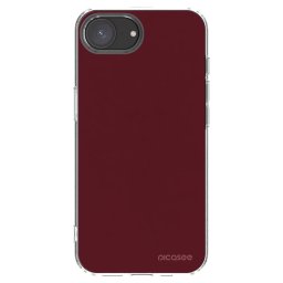 Átlátszó szilikon tok az alábbi mobiltelefonokra Apple iPhone 17e - Burgundy red