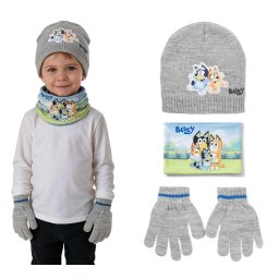 Bluey téli kötött sapka körsál kesztyű szett/3db