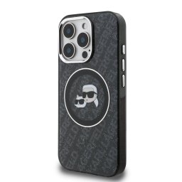 Apple iPhone 16 Pro Max KARL LAGERFELD KLHMP16XHMKBKCHK Magsafe IML Hátlap - Fekete