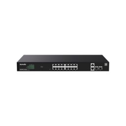 Tenda Switch Menedzselhető PoE - TEG2220P-16-250W (16x1Gbps + 2x1Gbps Uplink + 2xSFP; 16af/at PoE+ port; 250W; rack)
