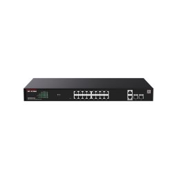 IP-COM Switch Menedzselhető PoE - G2220P-16-250W (16x1Gbps + 2x1Gbps Uplink + 2xSFP; 16af/at PoE+ port; 250W; rack)