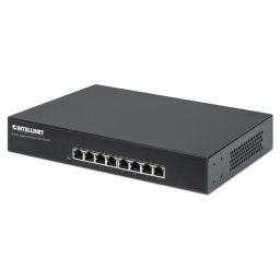 Manhattan Switch PoE - 8 port, 8db 1Gbps PoE+, rack, 802.3at/af, 140W