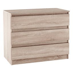 3 fiókos komód, tölgy sonoma, HANY NEW 003