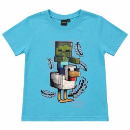 Minecraft Chicken Jockey gyerek rövid póló, felső 11 év / 146 cm