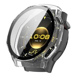 Műanyag keret (BUMPER, ütésállóság + kijelzővédő üveg) ÁTLÁTSZÓ Huawei Watch GT 6 Pro 46mm