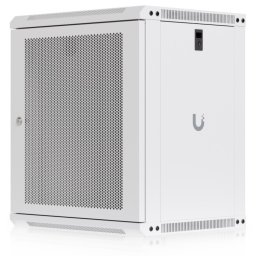 Ubiquiti UACC-RACK-12U-WALL-450-P 19" 12U 635x550x450mm MAX:50kg perforált ajtós fehér fali rack szekrény