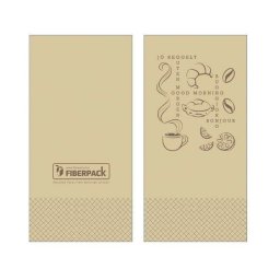Lucart Eco Natural Szalvéta 33x33cm Jó reggelt 1/8-os 2 rétegű 50 lap/csomag