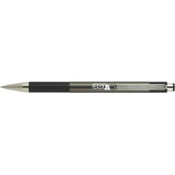 ZEBRA Golyóstoll, 0,24 mm, nyomógombos, antracit tolltest, ZEBRA "F-301 A", kék