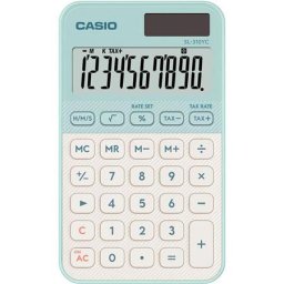 CASIO Zsebszámológép, 10 számjegy, CASIO "SL 310 YC", zöld