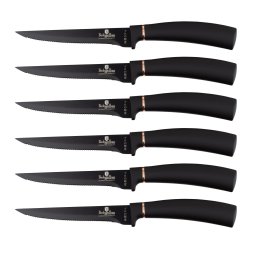 Berlinger Haus Késkészlet steak 6 részes 11,5 cm műanyag nyéllel Black Rose Collection BH/2813