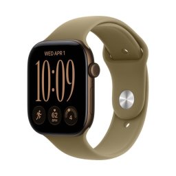 Apple Watch S12 Cellular 46mm Dark Bronze Aluminium Case with Olive Sport Band - M/L