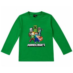 Minecraft Battle Green gyerek hosszú ujjú póló, felső 10 év / 140 cm