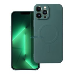 SILICONE MAG COVER MagSafe-kompatibilis tok Samsung Galaxy A56 - sötétzöld