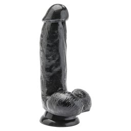 Dildó Gömbökkel Realisztikus 15 cm Fekete