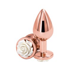 Buttplug análdildó alumínium közepes fehér