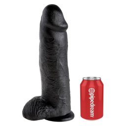Király Kakas – 30 cm fekete, textúrált maszturbátor