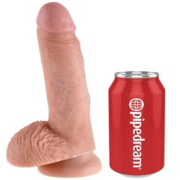 King Cock élethű dildó herékkel - 17,8cm