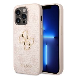 Guess PU 4G Metal Logo Apple iPhone 15 Pro Max hátlap tok, rózsaszín