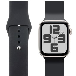 OBAL:ME Apple Watch 42/44/45/49mm szilikon szíj, M-L, fekete
