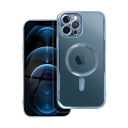 Electro Mag Apple iPhone 12 Pro Max MagSafe szilikon tok kameravédő-lencsével, kék