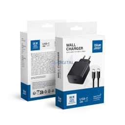 Phone charger Blue Star USB C QC3.0 PD 3A 20W + cable USB C to USB C TFB-TC-20WPD black