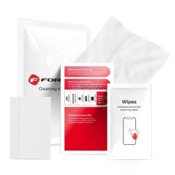 Cleaning kit for LCD's Forcell 4in1 (wet and dry cloth, scratch card, dust stickers)