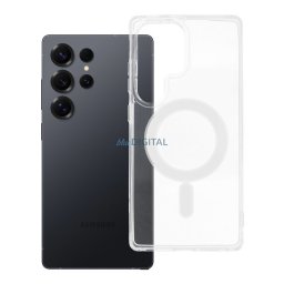 Case for Samsung S25 ULTRA Clear Mag Cover (STR) compatible with MagSafe transparent