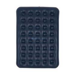 Inflatable double travel mattress with velvet finish + inflating pump 67002 blue
