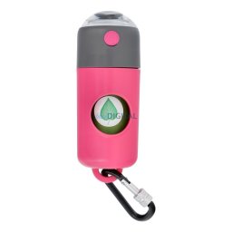 Dog excrement bag dispenser with carabiner and flashlight LLFG24033 blue