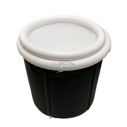 Foldable portable inflatable bathtub 75 x 80 cm black