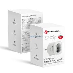 FORCELL F-ENERGY EU02 Smart Plug 230V with WiFi, programmer and Tuya/Amazon Alexa support - white
