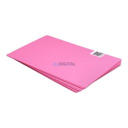 Film for back cover 180 x 120 mm 10 pcs - pink with brocate