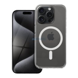 Case for iPhone 15 PRO Forcell F-Protect Clear Hybrid Premium compatible with Magsafe clear