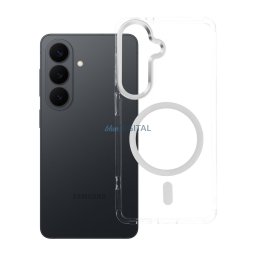 Case for Samsung S26 Frame Clear Hybrid Mag Cover compatible with MagSafe transparent