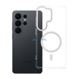 Case for Samsung S26 ULTRA Frame Clear Hybrid Mag Cover compatible with MagSafe transparent