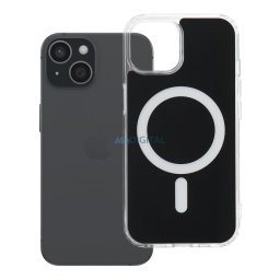 Case for iPhone 15 Clear Fusion Mag Cover compatible with MagSafe black
