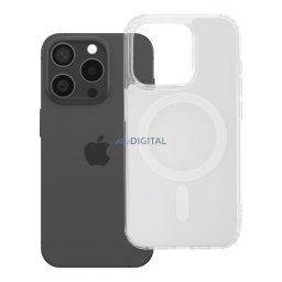 Case for iPhone 15 PRO Clear Fusion Mag Cover compatible with MagSafe white