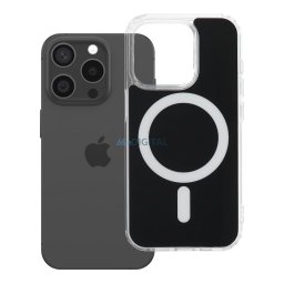 Case for iPhone 15 PRO Clear Fusion Mag Cover compatible with MagSafe black