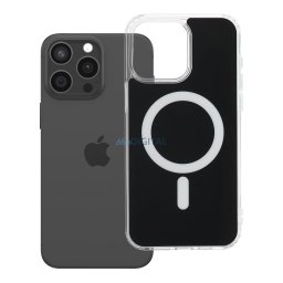 Case for iPhone 15 PRO MAX Clear Fusion Mag Cover compatible with MagSafe black