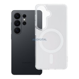 Case for Samsung S26 Clear Fusion Mag Cover compatible with MagSafe white
