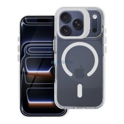 Case for iPhone 15 PRO MAX Lens Mag Cover compatible with MagSafe white