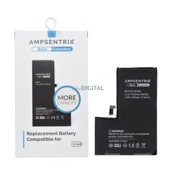 AmpSentrix Basic battery for iPhone 15 Pro Max (high capacity 4850 mAh)
