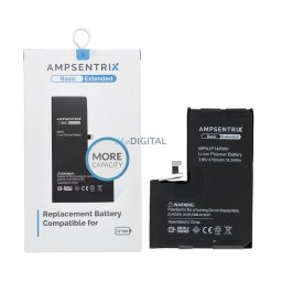 AmpSentrix Basic battery for iPhone 14 Pro Max (high capacity 4750 mAh)