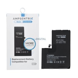 AmpSentrix Basic battery for iPhone 13 Pro Max (high capacity 4600 mAh)