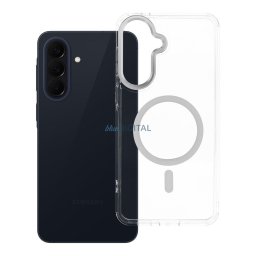 Case for Samsung A57 Frame Clear Hybrid Mag Cover compatible with MagSafe transparent