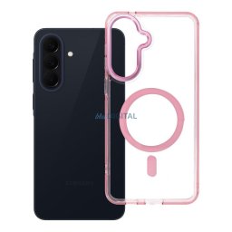 Case for Samsung A57 Frame Clear Hybrid Mag Cover compatible with MagSafe powder pink