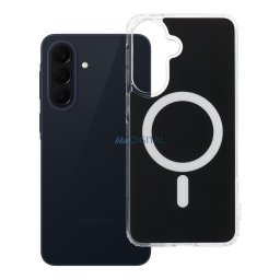 Case for Samsung A57 Clear Fusion Mag Cover compatible with MagSafe black