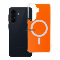 Case for Samsung A57 Clear Fusion Mag Cover compatible with MagSafe hermes orange