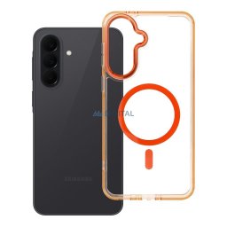 Case for Samsung A37 Frame Clear Hybrid Mag Cover compatible with MagSafe hermes orange