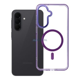 Case for Samsung A37 Frame Clear Hybrid Mag Cover compatible with MagSafe purple